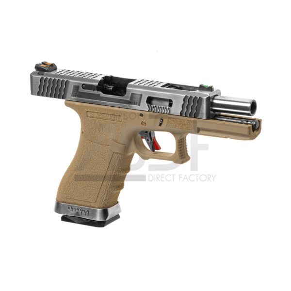 WE - Série G17 Custom Metal Version GBB TAN WE Airsoft - 4