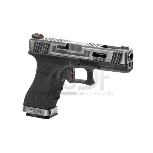 WE - G-Force 17 Silver Barrel Metal Version GBB WE Airsoft - 1