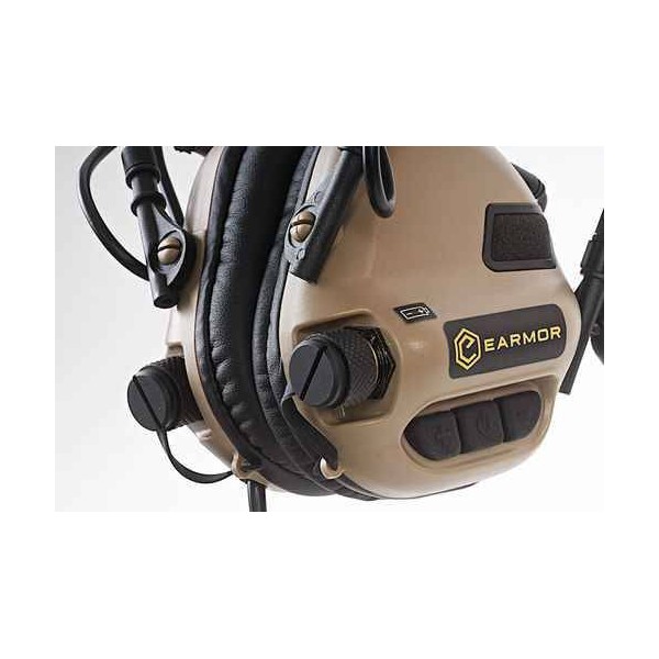 EARMOR - CASQUE EARMOR M32 TAN avec MICRO EARMOR - 5
