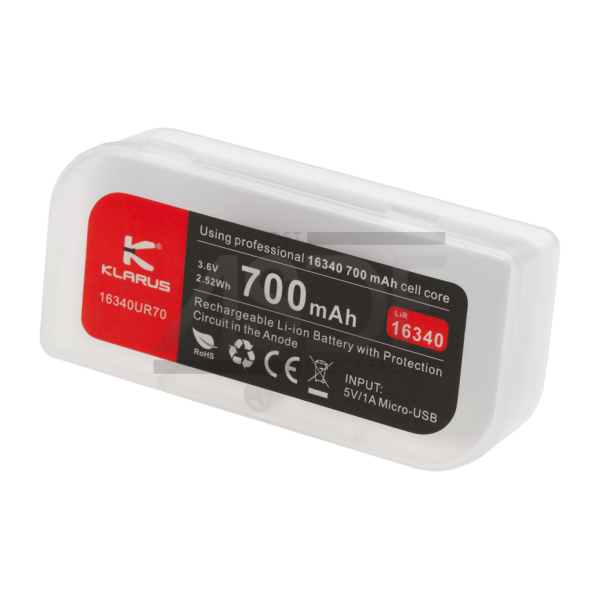 KLARUS - BATTERIE CR123 3.7V 700MAH MICRO-USB AS-DF - 3