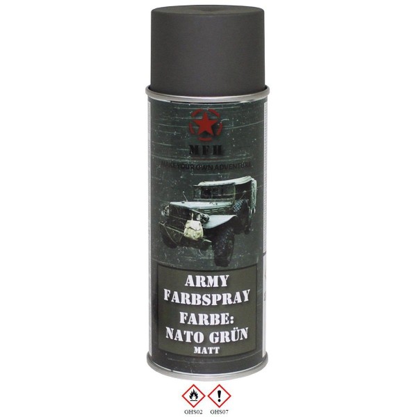 MFH - BOMBE DE PEINTURE ARMEE, OTAN VERT, MAT, 400 ml MFH - Max Fuchs - 1
