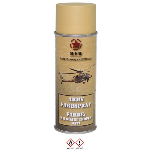 MFH - BOMBE DE PEINTURE ARMEE, WH KHAKI TROPICAL, MAT, 400 MFH - Max Fuchs - 1