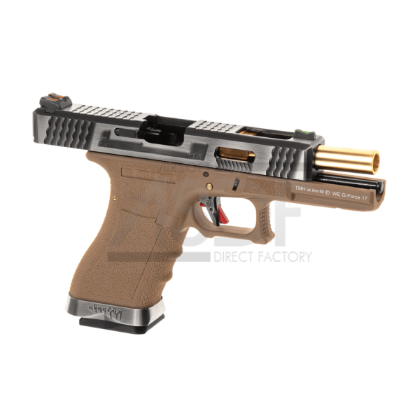 WE - Série G17 CANON DORE Custom Metal Version GBB TAN WE Airsoft - 3