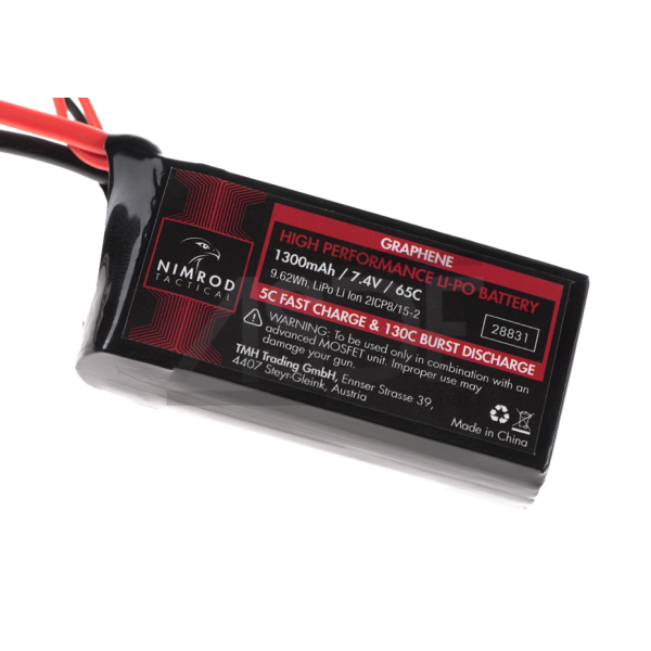 NIMROD - LIPO 7.4V 1300MAH 65C T-PLUG POUR BOITIER PEQ NIMROD - 3