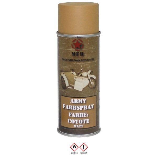 MFH - BOMBE DE PEINTURE ARMEE, WH COYOTE BROWN, MAT 400 ml MFH - Max Fuchs - 1