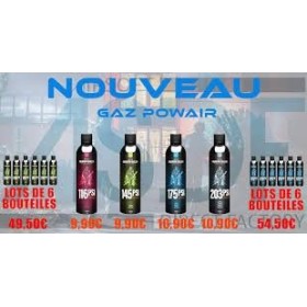POWAIR - GAZ 500ML - 116PSI - 145PSI -175PSI - 203PSI-30082