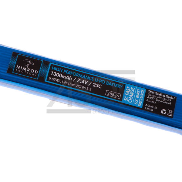 NIMROD - BATTERIE 7.4V 1300MAH STOCK TUBE NIMROD - 2