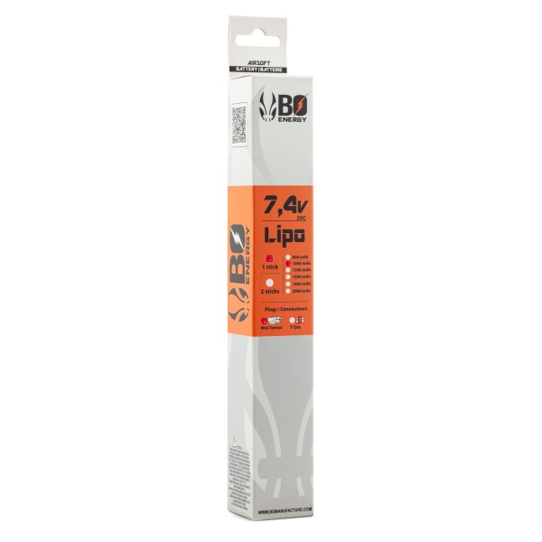 BO - BATTERIE LIPO 2S 7.4V 1000mAh 25C  - 1