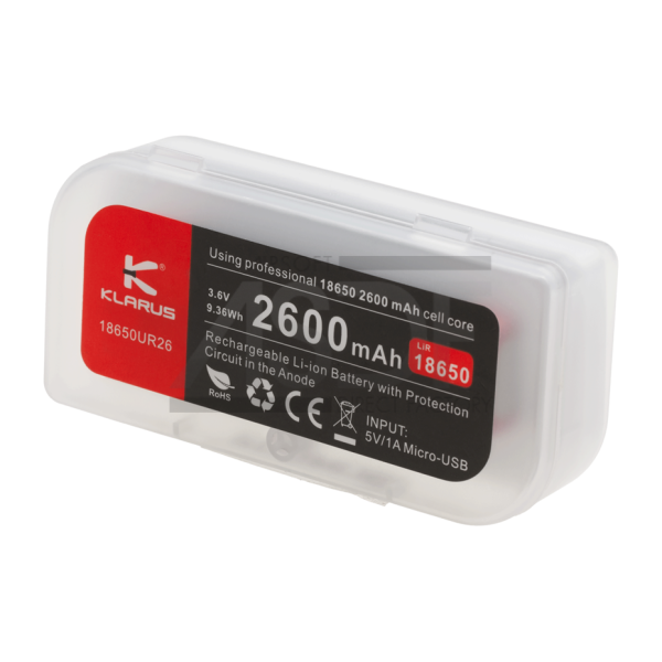 KLARUS - BATTERIE 18650 3.7V 2600MAH MICRO-USB AS-DF - 3