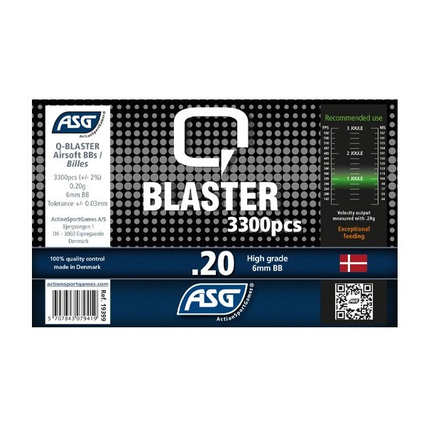 ASG - BILLES Q BLASTER 0.20 3300 BILLES - Airsoft Direct Factory