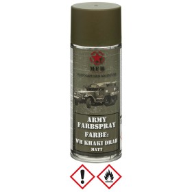 MFH - Bombe de peinture armée, WH KHAKI DRAB, mat, 400 ml Airsoft