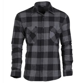 MIL-TEC - CHEMISE BUCHERON NOIR/GRIS - AS-DF