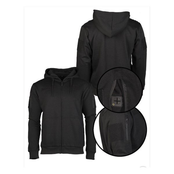 MIL-TEC - SWEAT SHIRT TACTIQUE NOIR - AS-DF